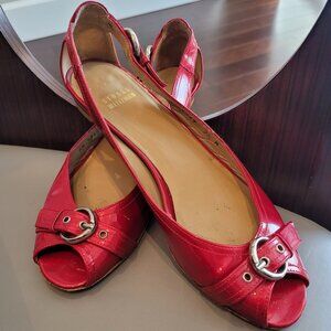 Stuart Weitzman red patent flats